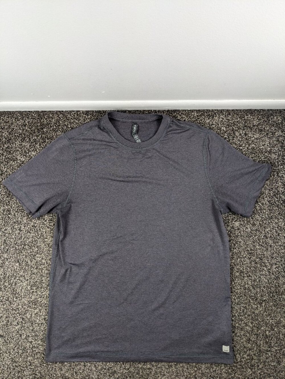 Vuori Shirt Ponto Performance Short Sleeve Gray Mens Large V1057
